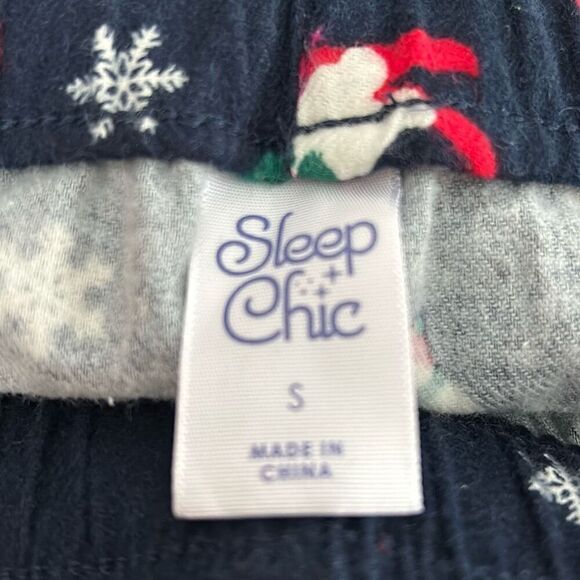 Sleep Chic Flannel Pajama Pants skiing Polar Bears NWT Small - Picture 8 of 9